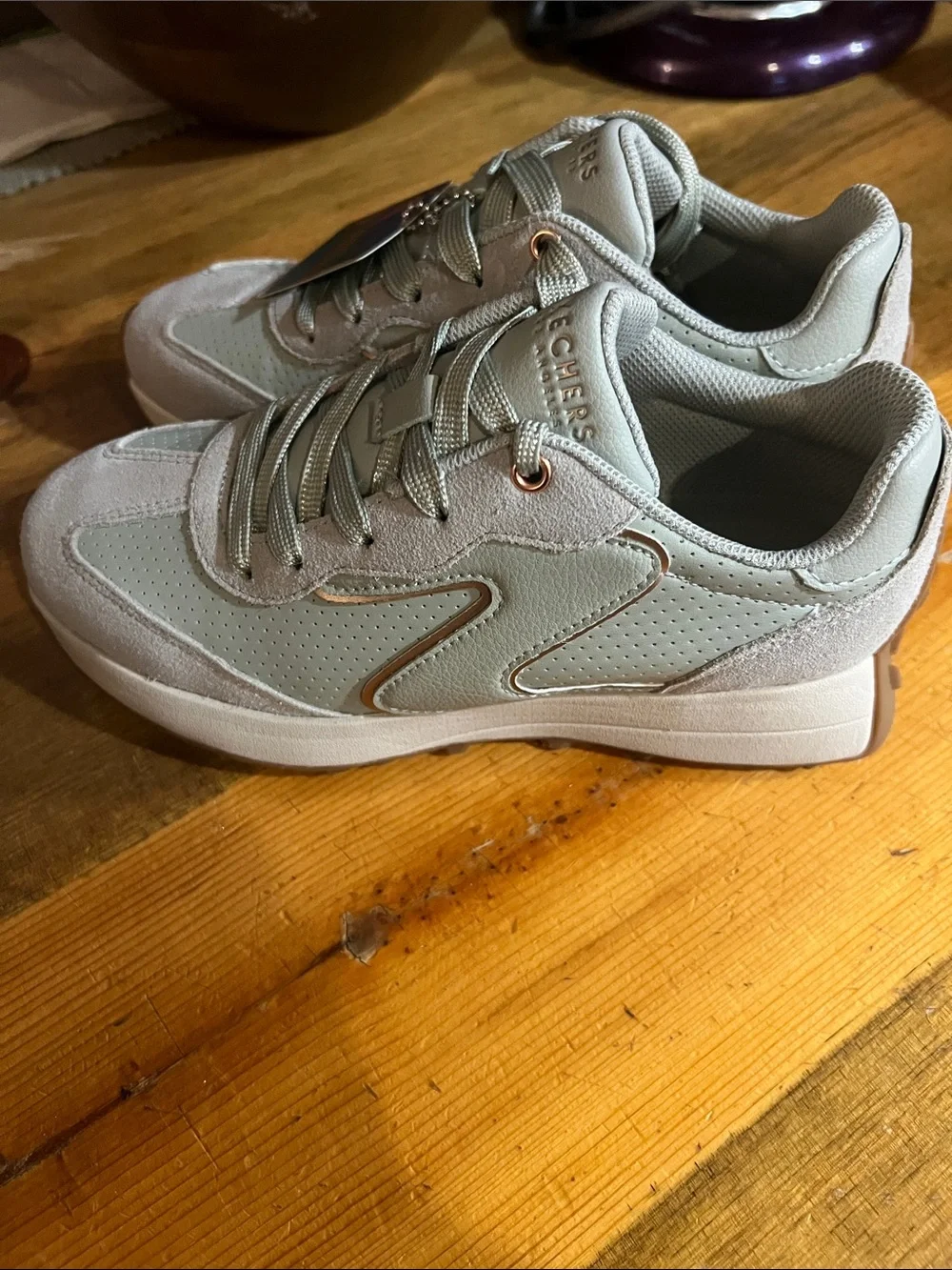 Skechers Women's Gusto Path Winder Sneakers in Sage size 6